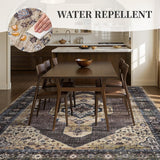 Brown Vintage Area Rug for Living Room
