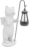 Solar Garden Cat Resin Figurine Light
