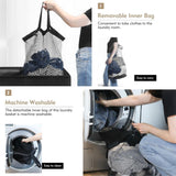 DOKEHOM 150L Double Laundry Basket, BLACK