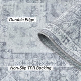 BRICHOEE Vintage 9'x12' Silver Gray Rug