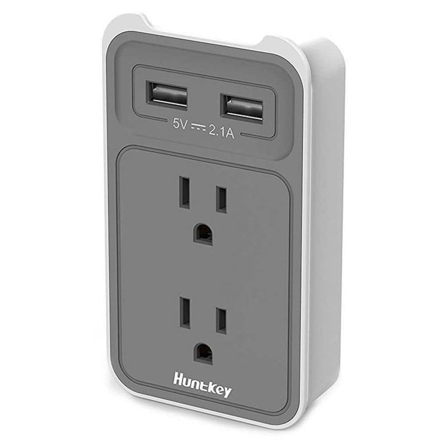 HUNTKEY 2-Outlet w/ Dual USB Ports