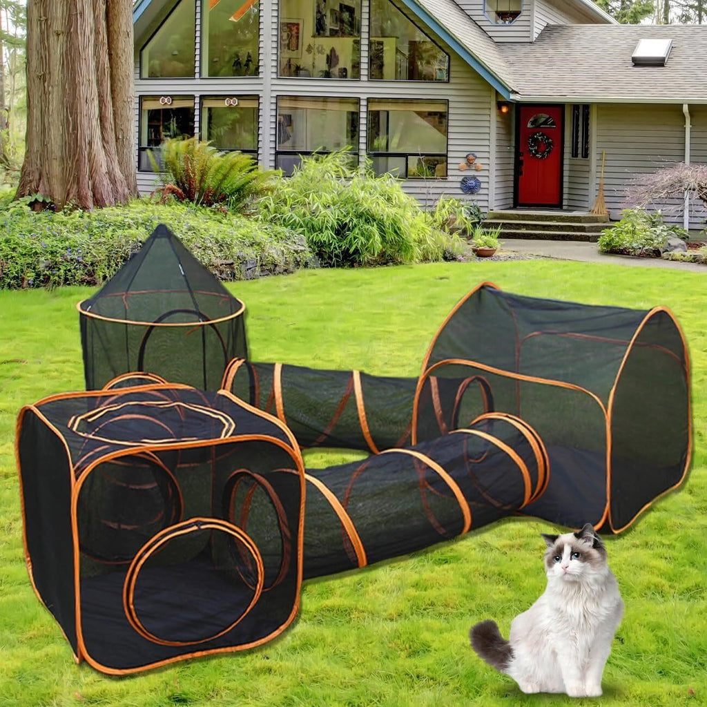 Outdoor Pet Tunnel Mesh Tent Enclosure