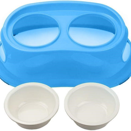 Elevated Dog and Cat Feeder, Double Bowl