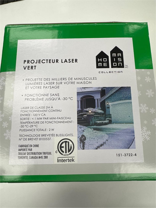 Green Laser Projector 3000 Sq. Ft./278 M2 Coverage Home Collection 151-3722-4