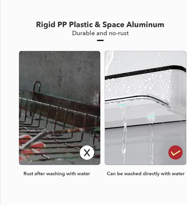 KRAMOW 2PC Adhesive w/ Hook Mounted Shelve