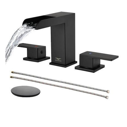 QISHENG Brushed Nickel 8" Waterfall Bathroom Faucet