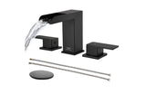 QISHENG Matte Black 8" Waterfall Bathroom Faucet