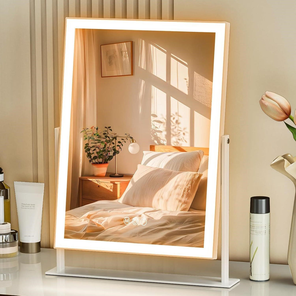 Leishe Dimmable Vanity with Lights Mirror