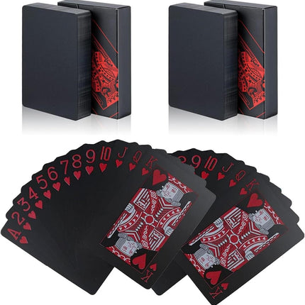 SWINILAYA 2-PACK Black Deck Playing Cards