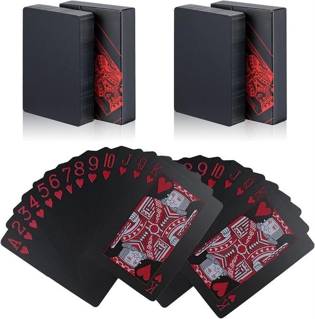 SWINILAYA 2-PACK Black Deck Playing Cards