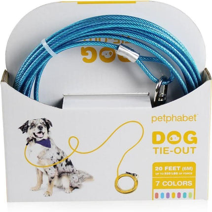 Petphabet Tie Out Cable Medium 20 ft