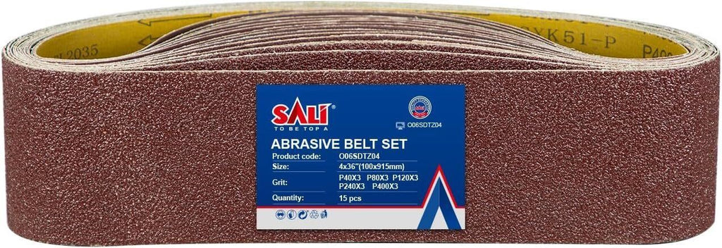 SALI 4 x 36", 15 Pack Sanding Belts