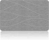 Veeloim 23.6'X15.4" Stone Bath Mat, GRAY