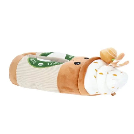 Feetmoji Women’s Cute Pumpkin Latte Plush Slippers ONLY SIZE 9-10