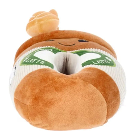 Feetmoji Women’s Cute Pumpkin Latte Plush Slippers ONLY SIZE 9-10