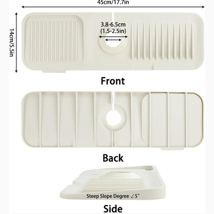LIOUCBD Kitchen Sink Silicone Splash Guard Faucet Handle Drip Catcher Tray for Kitchen Bathroom Counter