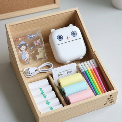 Mini Portable Thermal Printer Photo Logo Label Maker Printer Kit