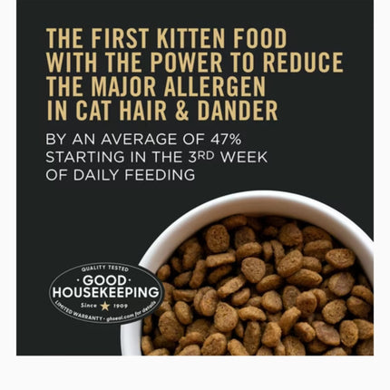 Purina Pro Plan LiveClear Dry Kitten Food Allergen Reducing Chicken and Rice Formula, 3.2lbs Bag
