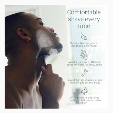 Good Time Moisturising Shave Bar - Close Shaves & Soft Skin Unisex - Bergamot  Eucalyptus & Musk