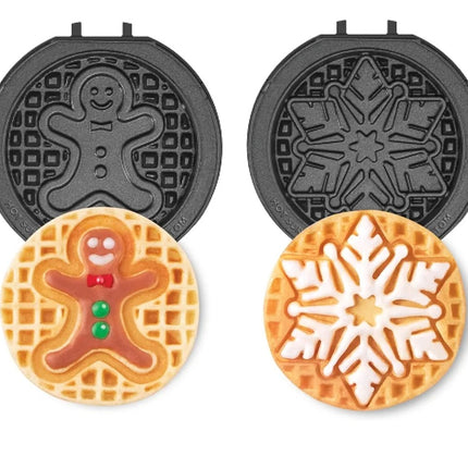 DASH Multi Mini Maker System 2-PACK Plates, Snowflake + Gingerbread Man