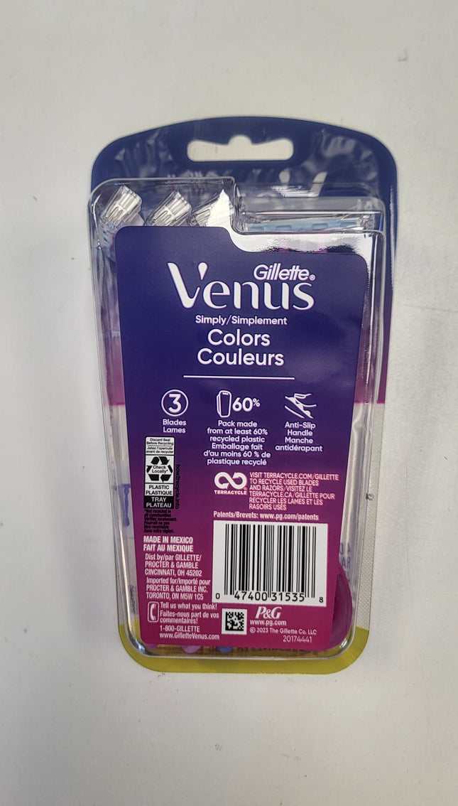 Venus 4-PACK Simply 3 Women's Disposable Razors