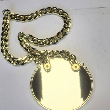 Football Turnover Chain Award Medal – 6" Oversized Gold Trophy Necklace