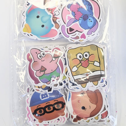 PVEGOS 300 pieces Waterproof Vinyl Character Stickers for Water Bottles, Backpacks, Gift Boxes etc etc etc