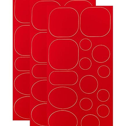 HARSGS 3pc Sheet  Fabric Self-Adhesive Patches, 45 Total Count