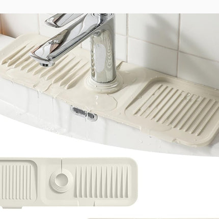 LIOUCBD Kitchen Sink Silicone Splash Guard Faucet Handle Drip Catcher Tray for Kitchen Bathroom Counter
