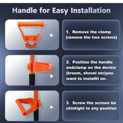 ABtool
Snow Shovel for Driveway, Ergonomic Snow Shovel for Removing Snow & Ice with 70in Long Adjustable Handle, Heavy Duty 13inch Wide Blade Metal Shovel for Car, Outdoor, Emergency, ORANGE