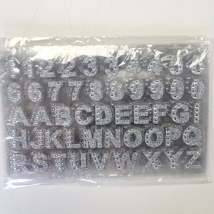 SHUNYINLAI 6 Sheets 294 PIECES Self-Adhesive Letters number stickers, Sticky Alphabet Sticker with Gems and Rhinestones for Scrapbook, DIY and Crafts supplies