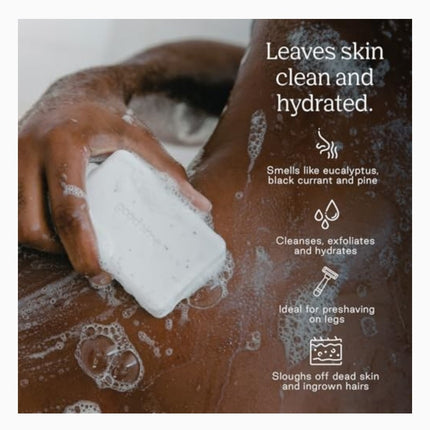 GOOD TIME Exfoliating Body Bar - Buffs  Smooths for Clean & Hydrated Skin - Eucalyptus - Pre-Shave