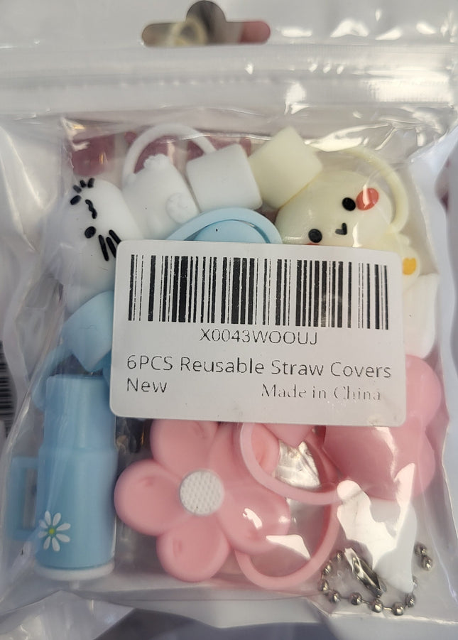6PCS REUSABLE STRAW COVERS