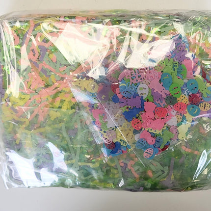 JANSUN 1lbs Easter Grass Paper Cutout Basket Filler Shredded Paper Grass Stuffers for Gift Wrapping Easter Basket Stuffers Decorations