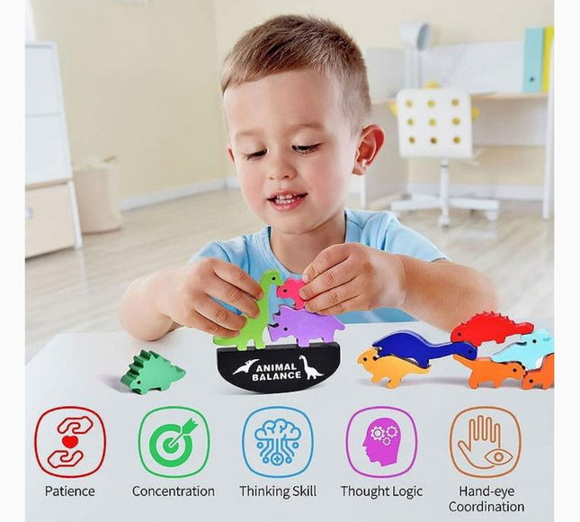 NOKONWOOD Dino Balancing Toy Set, Ages 3+