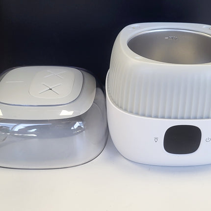 EWON 250ml Ultrasonic Portable Professional Retainer/Jewelry Cleaner Machine for Denture, Mouth Guard, Aligner, jewels etc WHITE/GRAY
