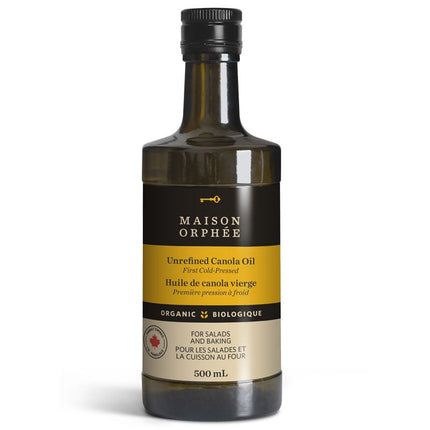Maison Orphee Organic Unrefined Canola Oil, 500ml