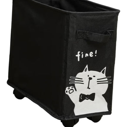 Generic Cat Design Under Desk Utility Cart/Storage Basket Mobile Rolling Cart