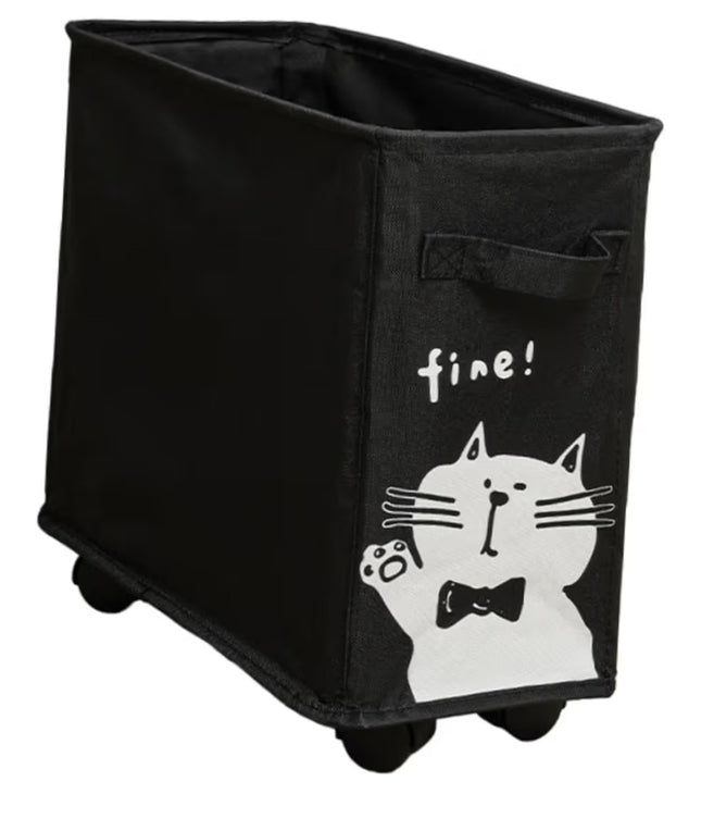 Generic Cat Design Under Desk Utility Cart/Storage Basket Mobile Rolling Cart