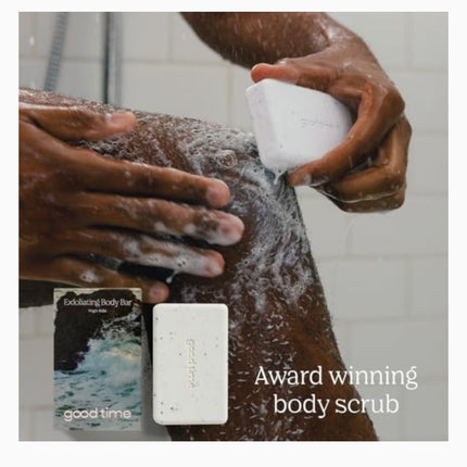GOOD TIME Exfoliating Body Bar - Buffs  Smooths for Clean & Hydrated Skin - Eucalyptus - Pre-Shave