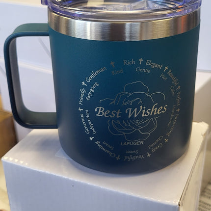 LAFUGER Insulated Stainless Steel Coffee 14 oz Inspirational Mug