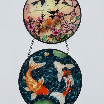 1PC Small Japanese Window Stained Glass Suncatcher Decor