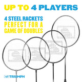 Triumph 4-Player Badminton Racket Set 35-7119-2