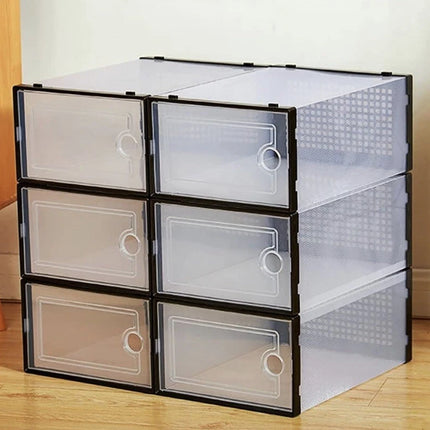 6 Tires Shoe Organizers Storage Boxes for Closet Plastic Stackable Shoe Containers -hsxh1357485