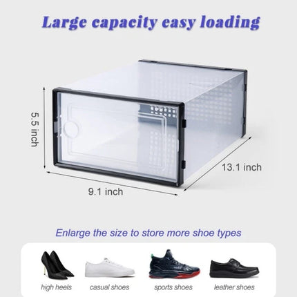 6 Tires Shoe Organizers Storage Boxes for Closet Plastic Stackable Shoe Containers -hsxh1357485