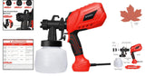 Paint Sprayer, 700W Home HVLP Electric Paint Spray Gun with 1200ml Container, Paint Gun with 4 Nozzle Sizes, Lightweight, Easy Spraying and Cleaning Perfect for Painting Project, Furniture - RED