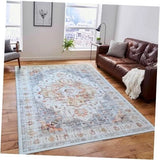 Mandala Area Rugs 3'x5' Washable, Stain Resistant Machine Washable Rugs
