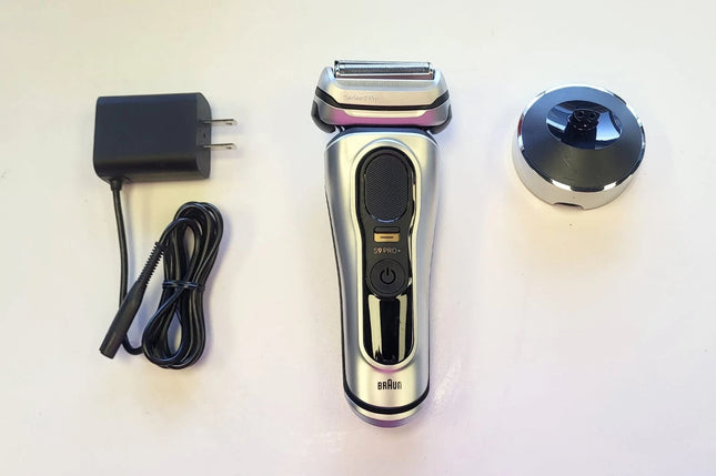 Braun Series 9 PRO+ Electric Shaver for Men with Precision Long Hair Trimmer, Wet and Dry Electric Razor , 9567cc Galvano Silver
