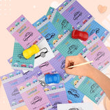 ONEHAUS 24 Pcs Valentines Cards Kids with Car Shaped Crayon