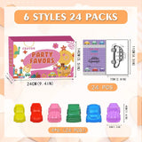 ONEHAUS 24 Pcs Valentines Cards Kids with Car Shaped Crayon